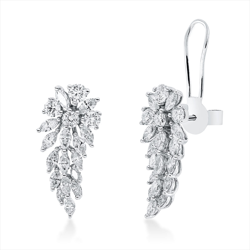 Ohrschmuck    aus 750/-18 Karat Weißgold mit 40 Diamanten 2
