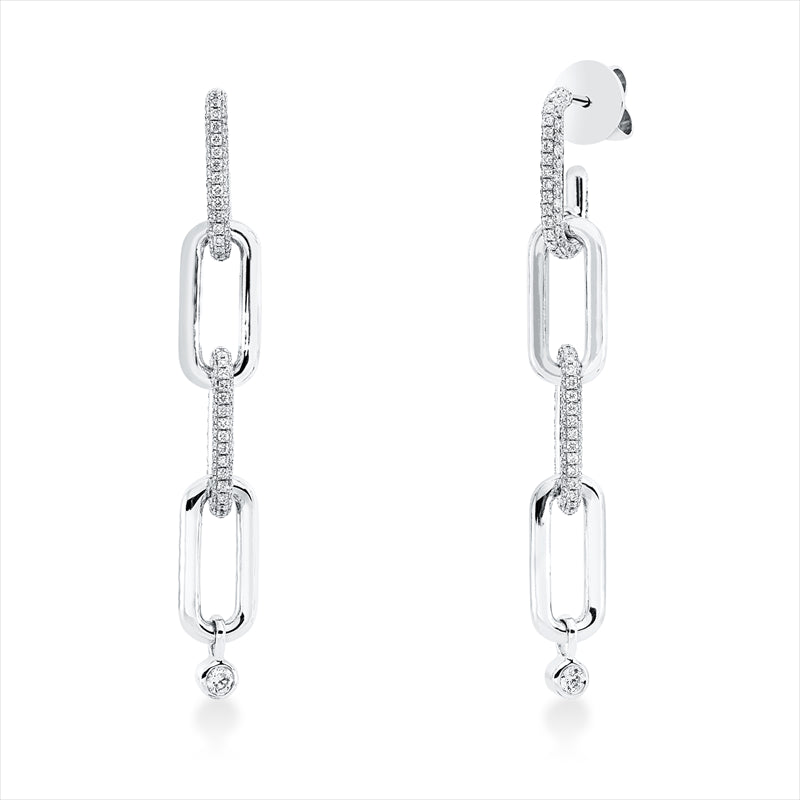 Ohrschmuck    aus 750/-18 Karat Weißgold mit 326 Diamanten 1