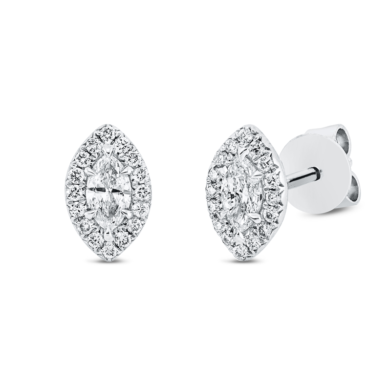 Ohrstecker    aus 750/-18 Karat Weißgold mit 34 Diamanten 0
