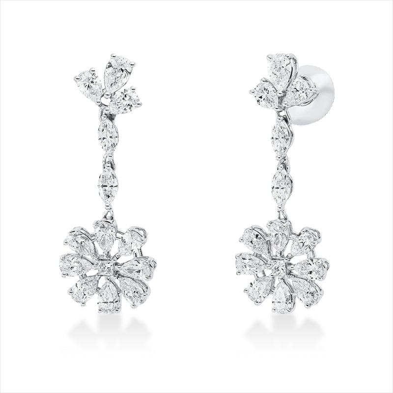 Ohrschmuck    aus 750/-18 Karat Weißgold mit 28 Diamanten 3