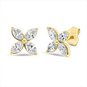 Ohrstecker    aus 750/-18 Karat Gelbgold mit 8 Diamanten 0