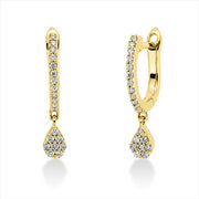 Ohrschmuck    aus 750/-18 Karat Gelbgold mit 40 Diamanten 0