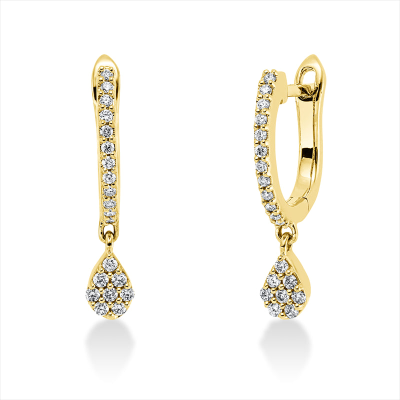 Ohrschmuck    aus 750/-18 Karat Gelbgold mit 40 Diamanten 0