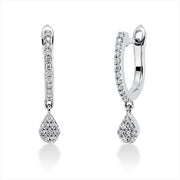 Creolen    aus 750/-18 Karat Weißgold mit 40 Diamanten 0