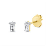 Ohrstecker    aus 750/-18 Karat Gelbgold mit 8 Diamanten 0