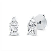 Ohrstecker    aus 750/-18 Karat Weißgold mit 8 Diamanten 0