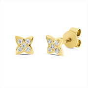 Ohrstecker    aus 750/-18 Karat Gelbgold mit 10 Diamanten 0