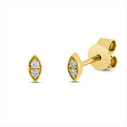 Ohrstecker    aus 750/-18 Karat Gelbgold mit 4 Diamanten 0