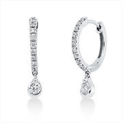 Creolen    aus 750/-18 Karat Weißgold mit 22 Diamanten 0