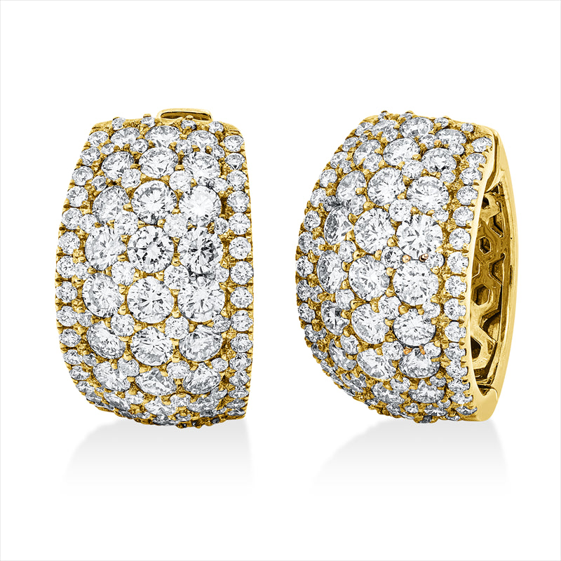 Creolen    aus 750/-18 Karat Gelbgold mit 194 Diamanten 4