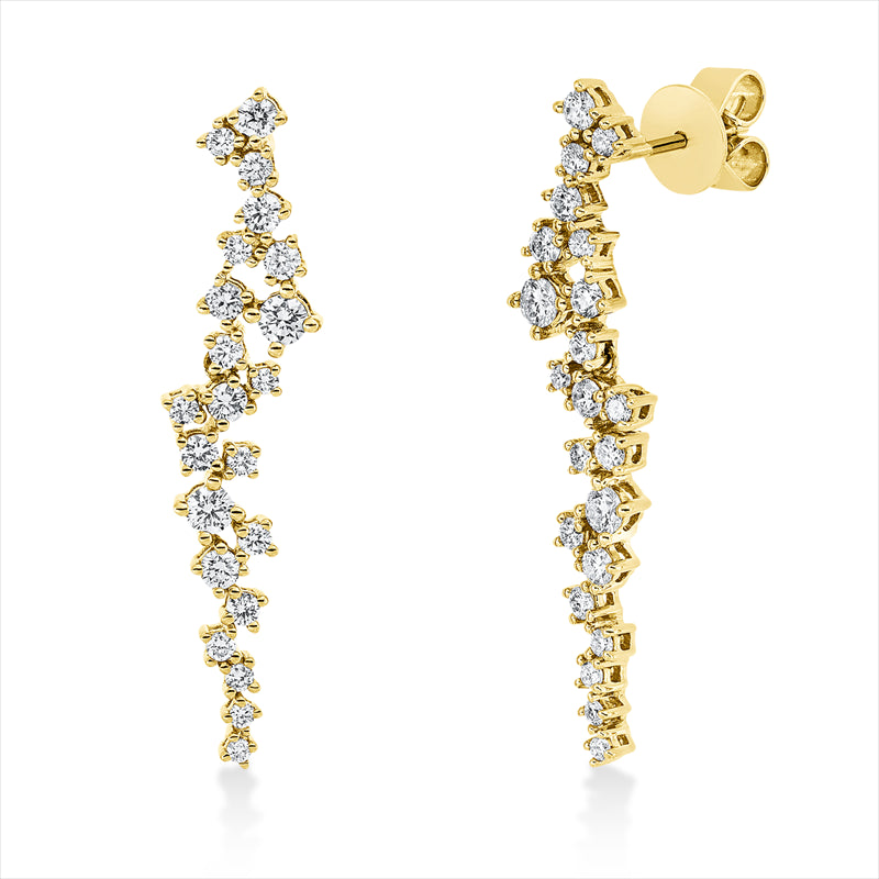 Ohrschmuck    aus 750/-18 Karat Gelbgold mit 44 Diamanten 0