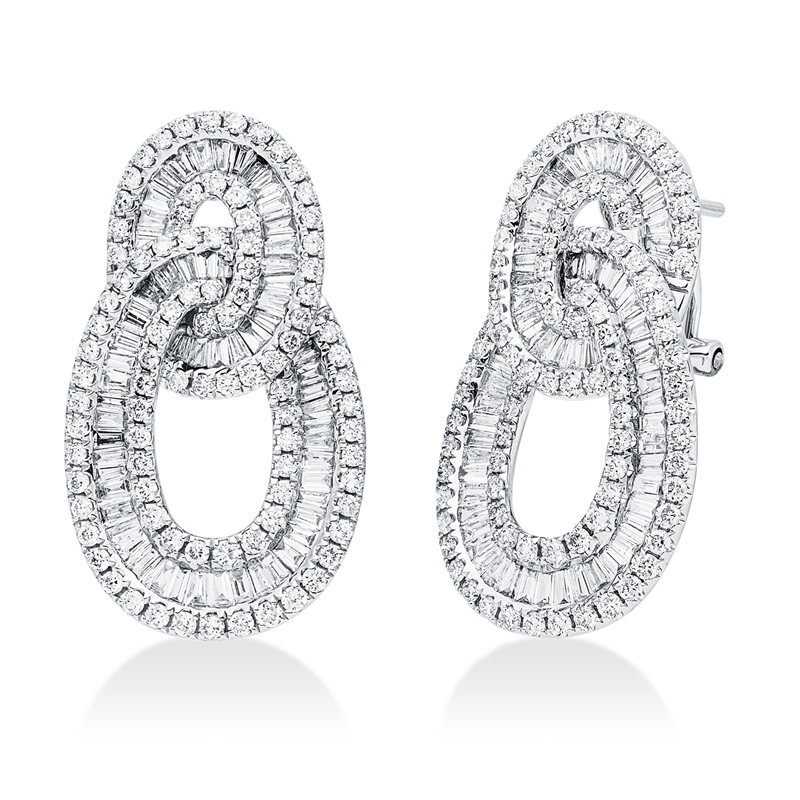 Ohrschmuck    aus 750/-18 Karat Weißgold mit 304 Diamanten 2