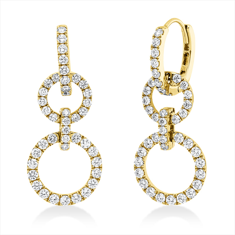 Ohrschmuck    aus 750/-18 Karat Gelbgold mit 84 Diamanten 2