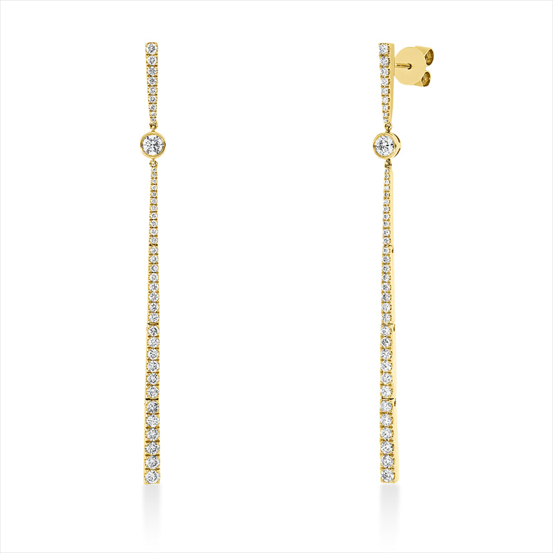 Ohrschmuck    aus 750/-18 Karat Gelbgold mit 82 Diamanten 1