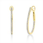 Creolen    aus 750/-18 Karat Gelbgold mit 58 Diamanten 1