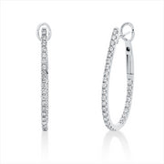 Creolen    aus 750/-18 Karat Weißgold mit 58 Diamanten 1