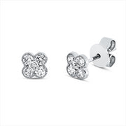 Ohrstecker    aus 750/-18 Karat Weißgold mit 10 Diamanten 0