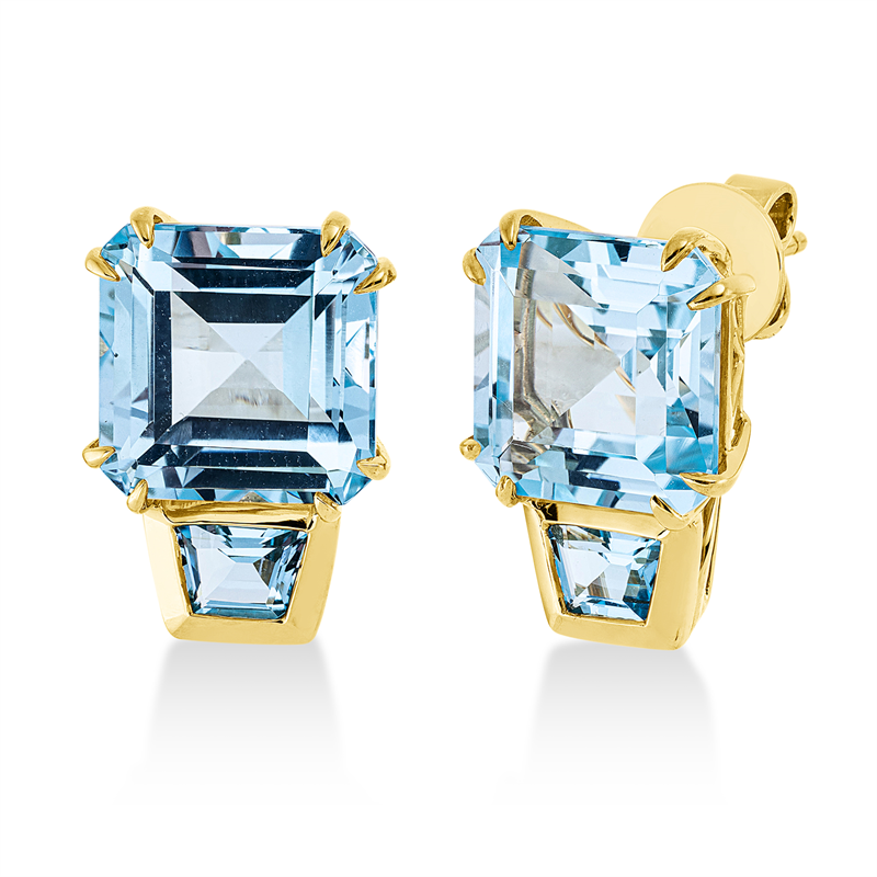 Ohrstecker mit Topas  aus 750/-18 Karat Gelbgold  