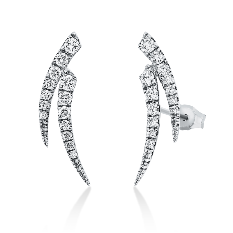 Ohrstecker    aus 750/-18 Karat Weißgold mit 28 Diamanten 0