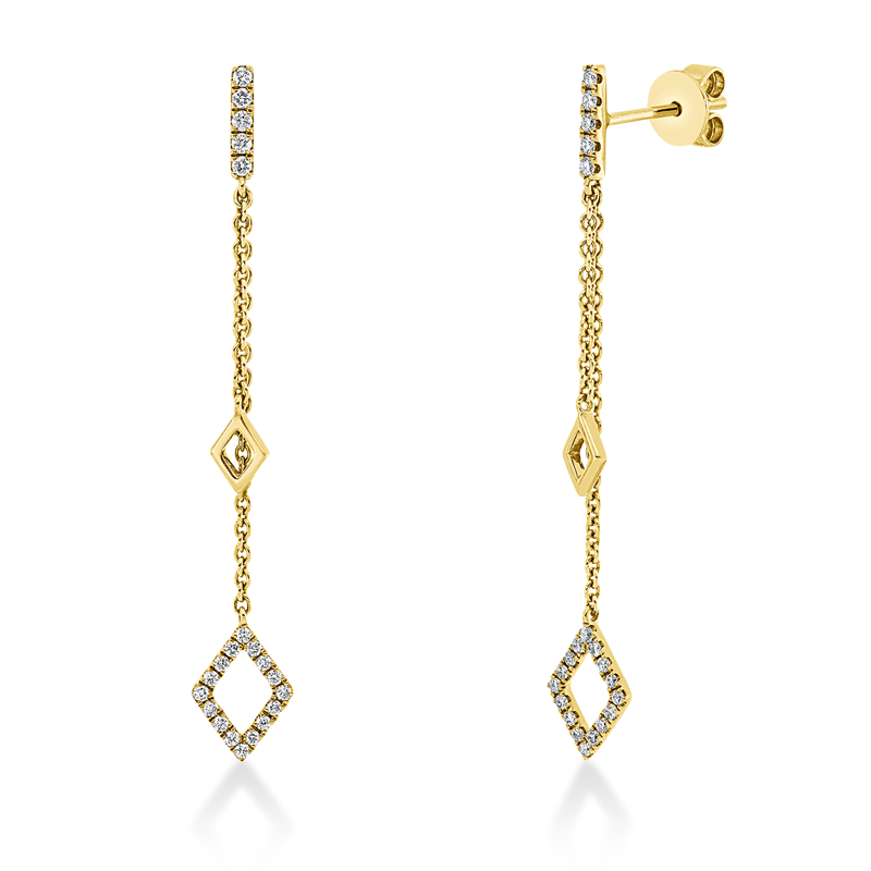 Ohrschmuck    aus 750/-18 Karat Gelbgold mit 42 Diamanten 0
