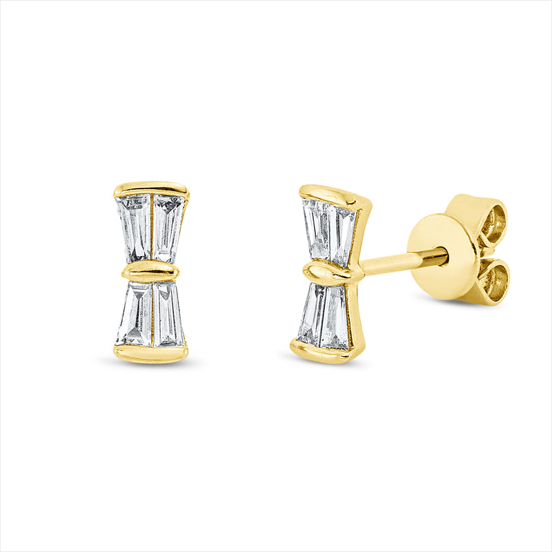 Ohrstecker    aus 750/-18 Karat Gelbgold mit 8 Diamanten 0
