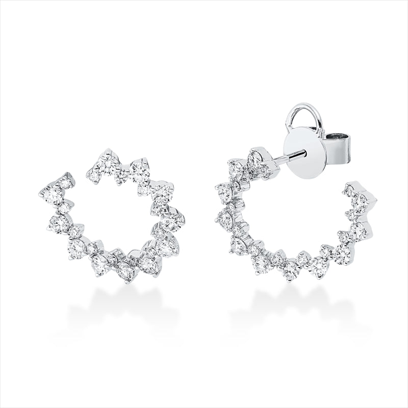 Ohrstecker    aus 750/-18 Karat Weißgold mit 46 Diamanten 0