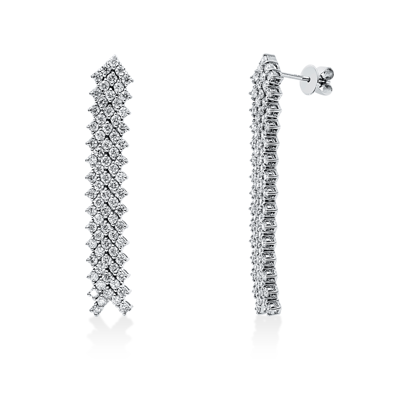 Ohrschmuck    aus 750/-18 Karat Weißgold mit 150 Diamanten 2