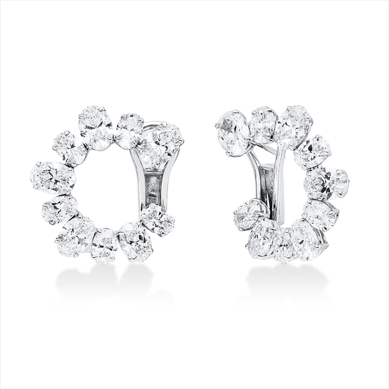 Creolen    aus 750/-18 Karat Weißgold mit 20 Diamanten 8