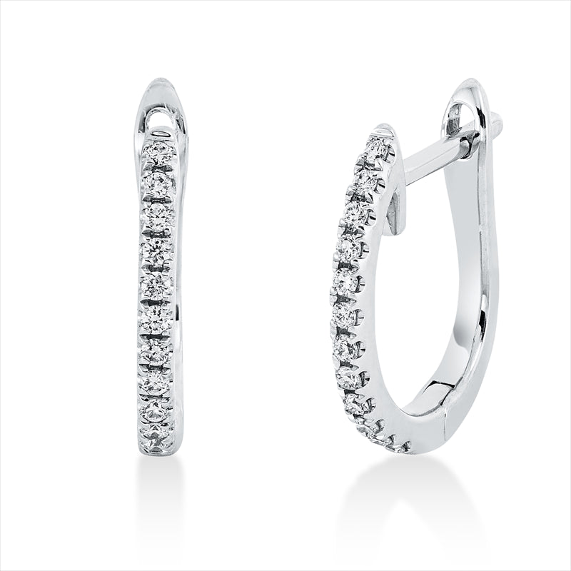 Creolen    aus 750/-18 Karat Weißgold mit 24 Diamanten 0