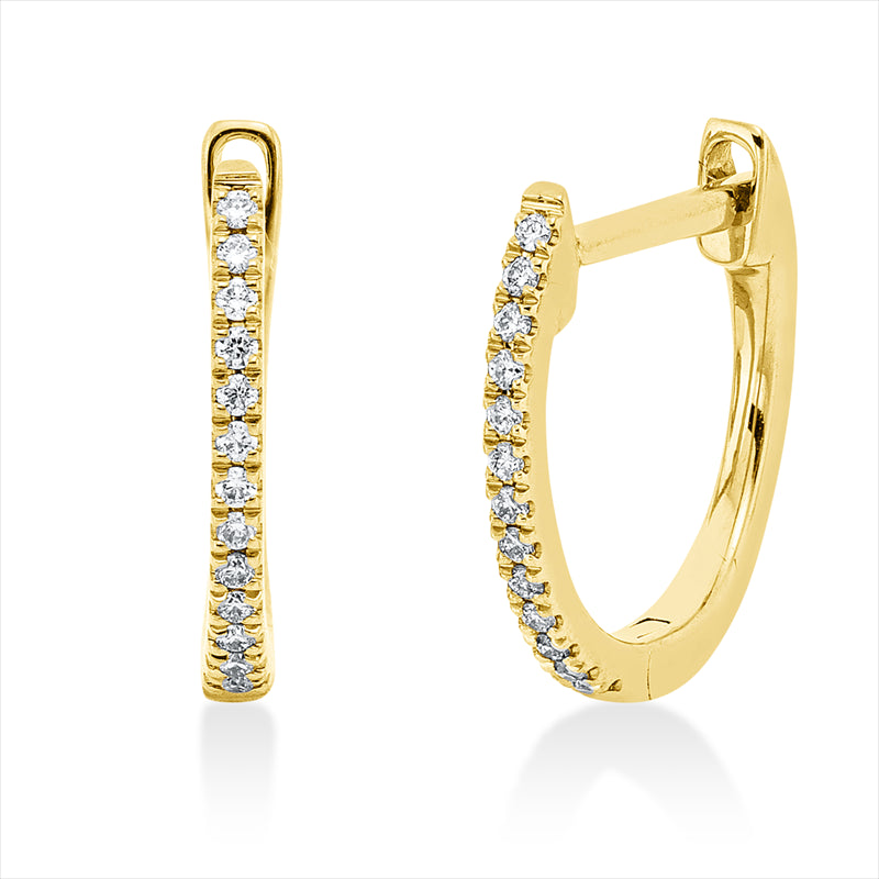 Creolen    aus 750/-18 Karat Gelbgold mit 26 Diamanten 0