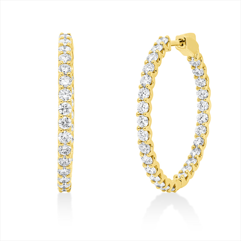 Creolen    aus 750/-18 Karat Gelbgold mit 56 Diamanten 3