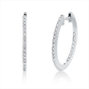 Creolen    aus 750/-18 Karat Weißgold mit 52 Diamanten 0