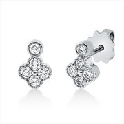 Ohrstecker    aus 750/-18 Karat Weißgold mit 10 Diamanten 0