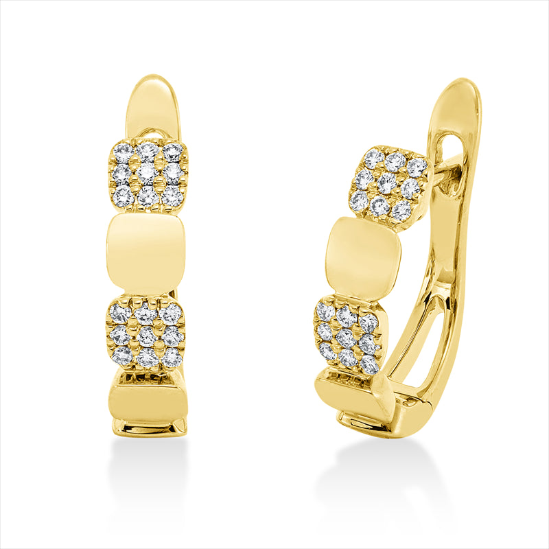 Creolen    aus 750/-18 Karat Gelbgold mit 36 Diamanten 0