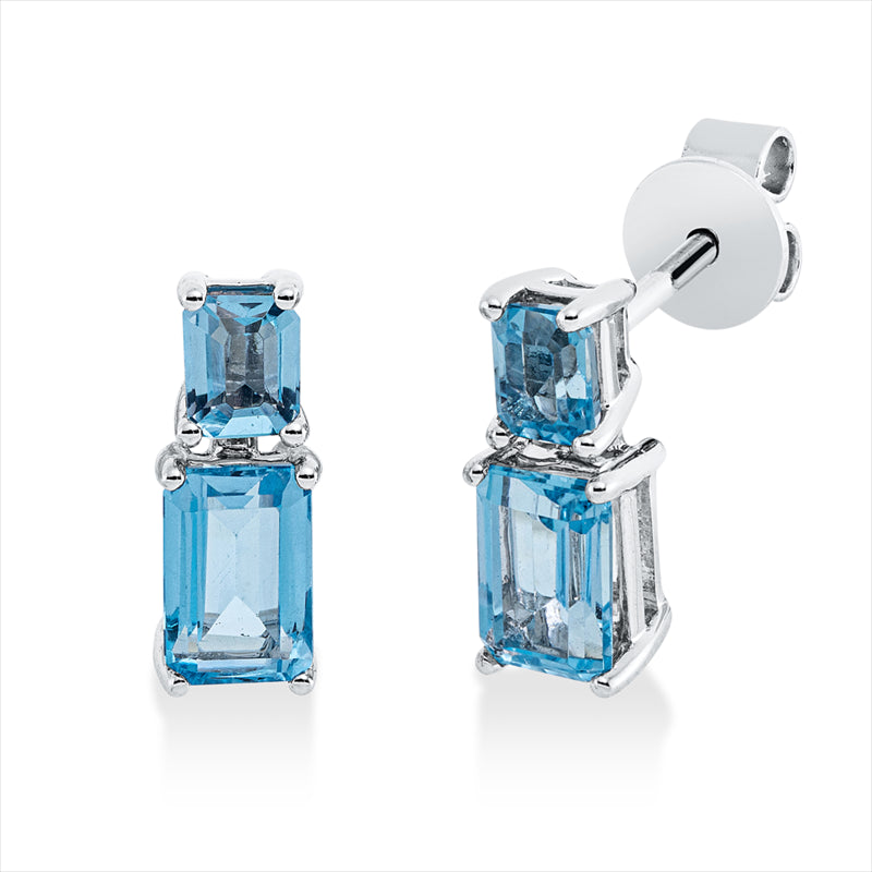 Ohrstecker mit Topas  aus 750/-18 Karat Weißgold  