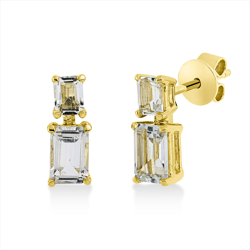 Ohrstecker mit Amethyst  aus 750/-18 Karat Gelbgold  