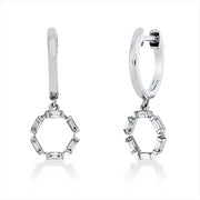 Ohrschmuck    aus 750/-18 Karat Weißgold mit 12 Diamanten 0