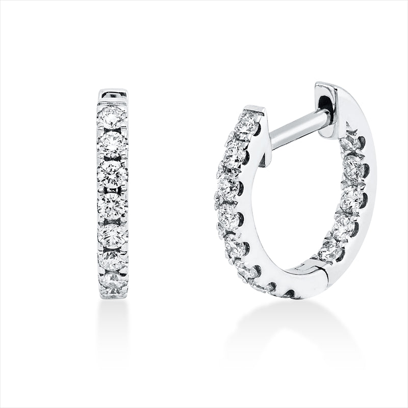 Creolen    aus 750/-18 Karat Weißgold mit 26 Diamanten 0