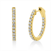 Creolen    aus 750/-18 Karat Gelbgold mit 38 Diamanten 1