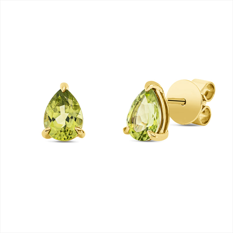 Ohrstecker mit Peridot  aus 750/-18 Karat Gelbgold MPM_SKIP_FIELD 