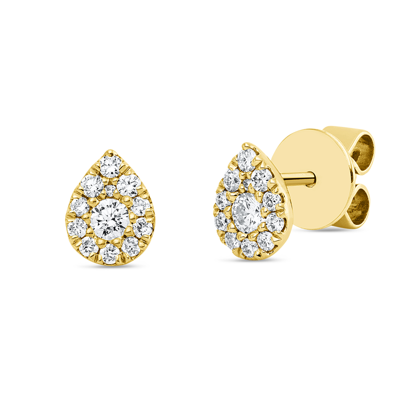 Ohrstecker    aus 750/-18 Karat Gelbgold mit 24 Diamanten 0