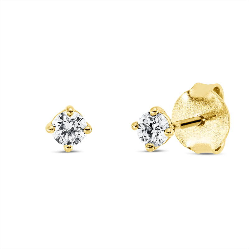 Ohrstecker    aus 750/-18 Karat Gelbgold mit 2 Diamanten 0
