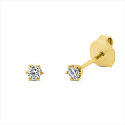 Ohrstecker    aus 750/-18 Karat Gelbgold mit 2 Diamanten 0