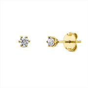 Ohrstecker    aus 750/-18 Karat Gelbgold mit 2 Diamanten 0