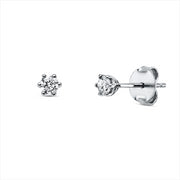 Ohrstecker    aus 750/-18 Karat Weißgold mit 2 Diamanten 0