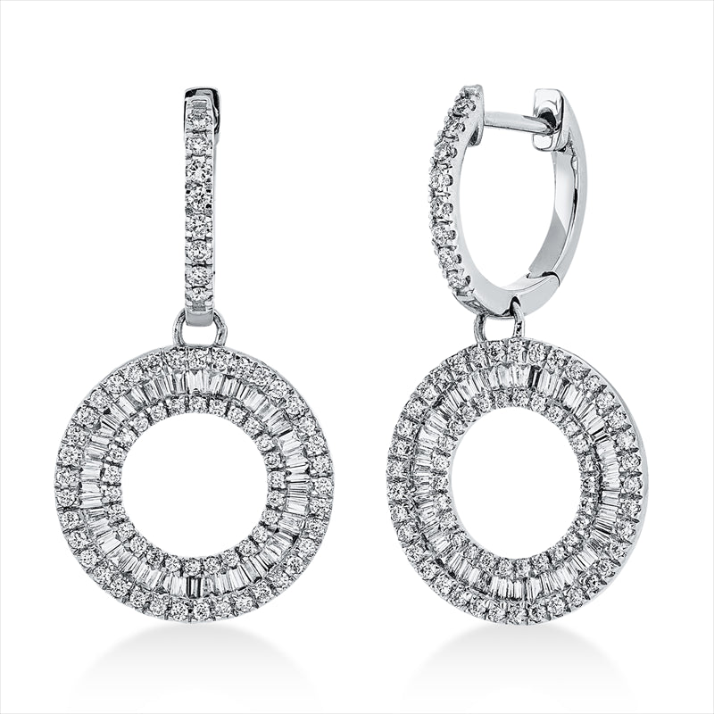 Ohrschmuck    aus 750/-18 Karat Weißgold mit 229 Diamanten 1