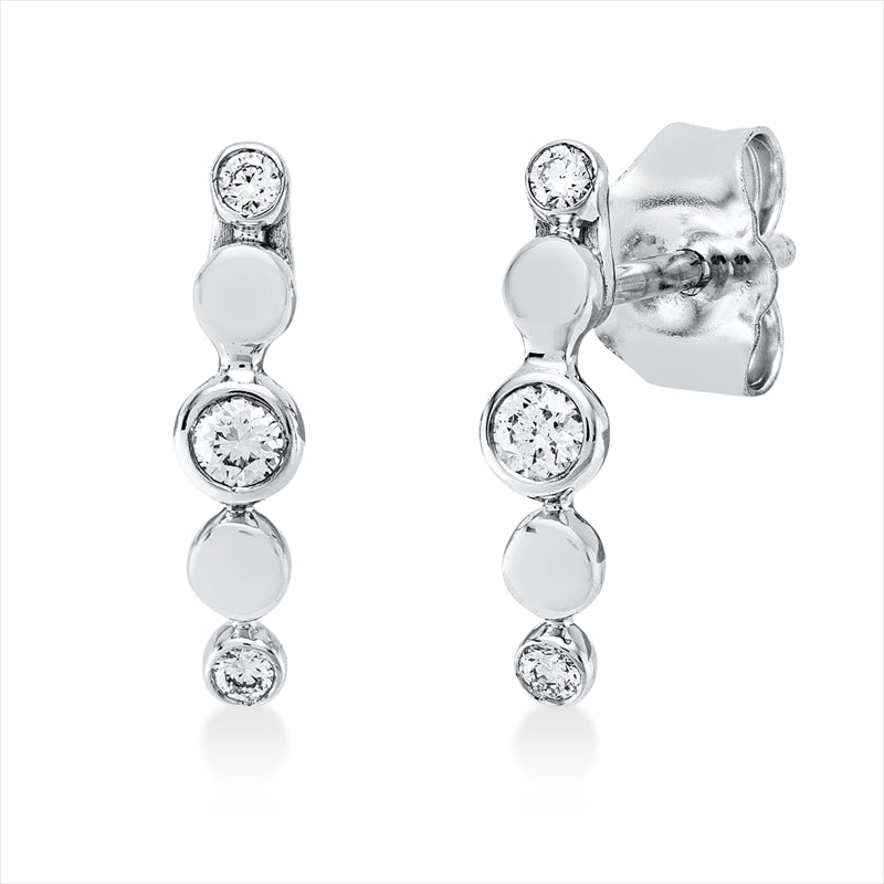 Ohrschmuck    aus 750/-18 Karat Weißgold mit 6 Diamanten 0