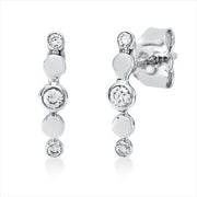 Ohrschmuck    aus 750/-18 Karat Weißgold mit 6 Diamanten 0