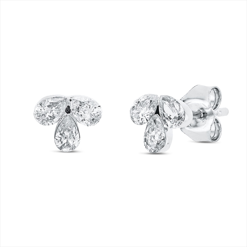 Ohrstecker    aus 750/-18 Karat Weißgold mit 6 Diamanten 0