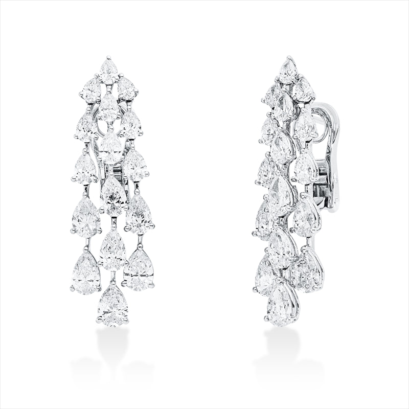 Ohrschmuck    aus 750/-18 Karat Weißgold mit 32 Diamanten 7